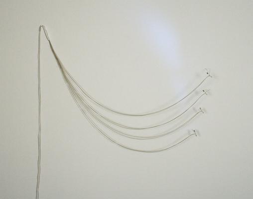Boundary Pass (Upwelling), 2006, White leds, custom electronics, c program, high-flex wire, steel, aluminum, 83 x 49 x 11 inches