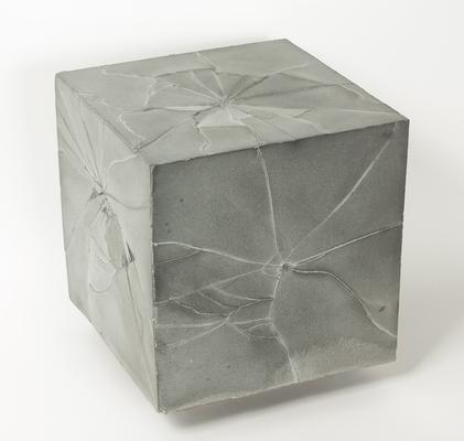 Dione, 2012, Concrete, wood, 12 x 12 x 12 inches