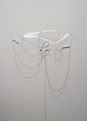 Shuksan, 2007, Ccfl lamps, high-flex wire, inverters, steel, 50 x 35 x 11 inches