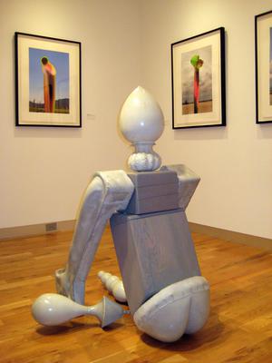 The Farmer (dem Idiotismus des Landlebens), 2011, Wood, concrete, steel, 45 x 30 x 40 inches